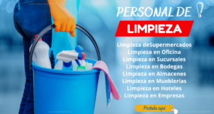 CONVOCATORIA MASIVA PARA OPERARIOS DE LIMPIEZA